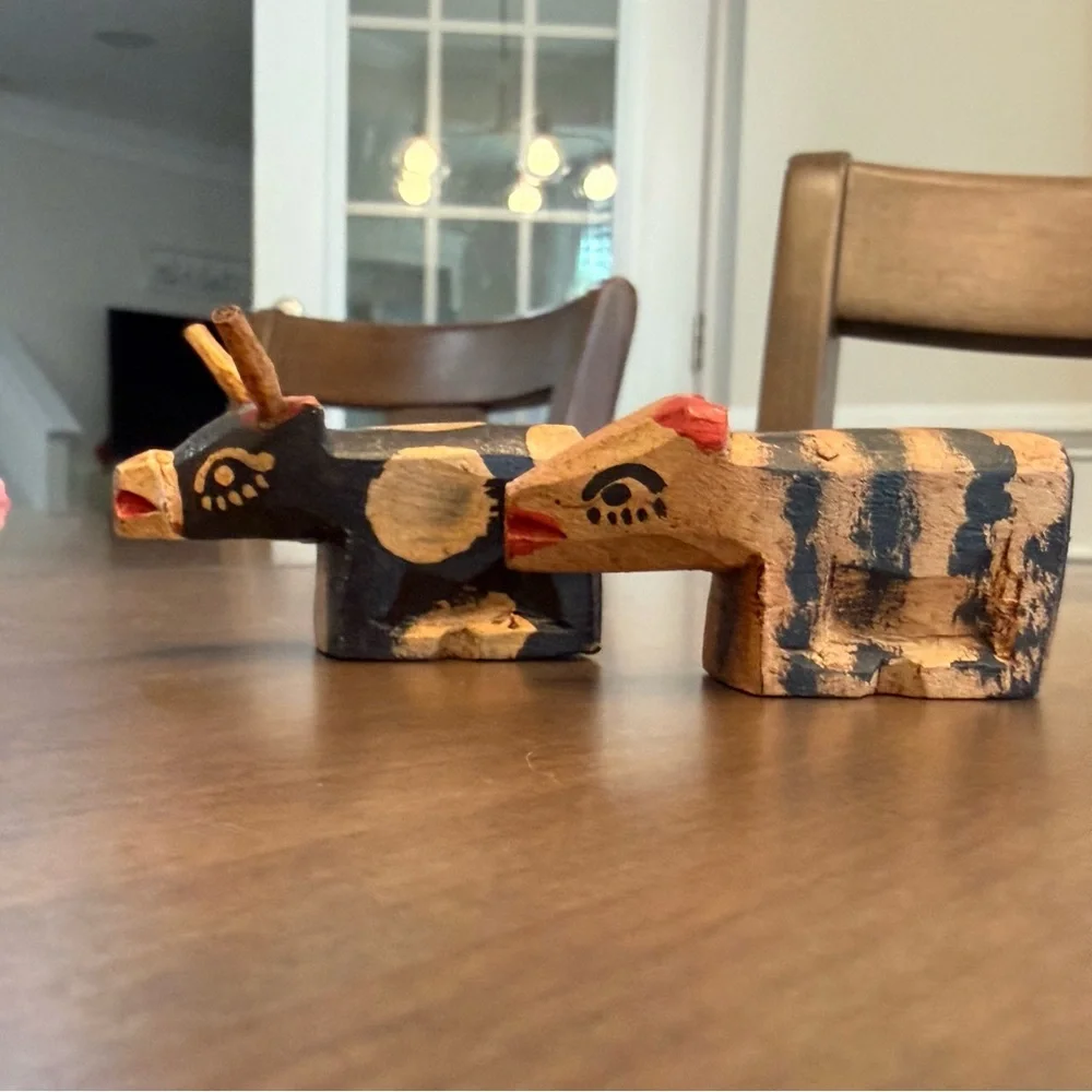 Hand-Painted Wooden Nativity Set - Multicolor Folk Art - Picture 5 of 13